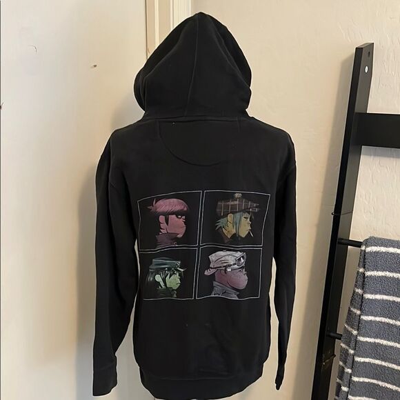 Gorillaz Band Music Black Graphic Design Pullover Hoodie Sweatshirt Concert - Picture 4 of 8